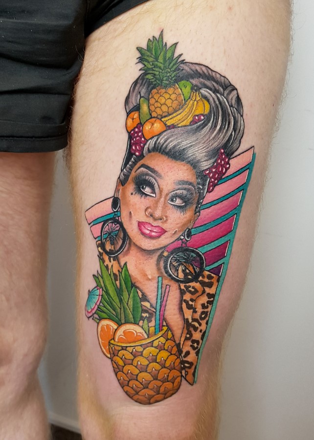 Black pineapple tattoo on the forearm  Tattoogridnet